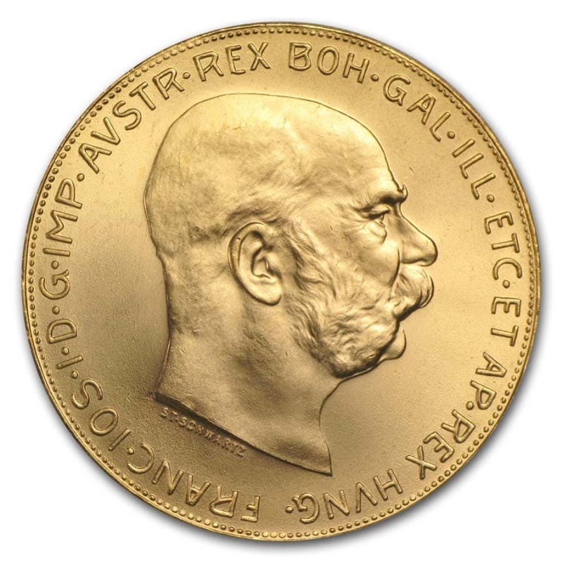 Austria Gold 100 Corona Coin BU Random Year (AGW 0.9802 oz)