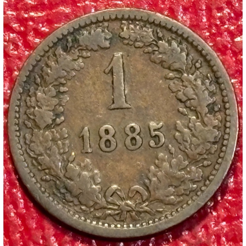 VERY NICE 1885  AUSTRIA 1 KREUZER COIN-OCT484