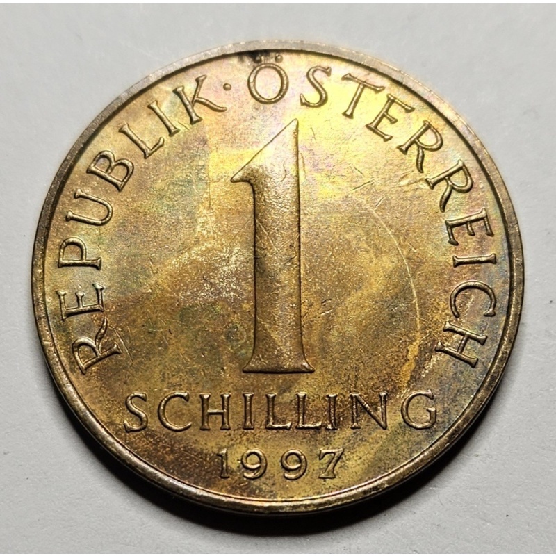 1997 Austria 1 One Schilling - Aluminum Bronze - Austrian - World Coin - Europe