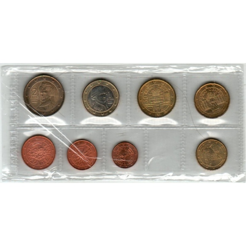 Austria 2008 8 Coin Uncirculated Euro Set