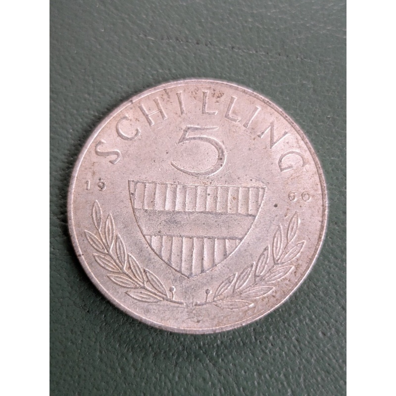 Austria 	1961  5 Schilling Silver Coin #KF42