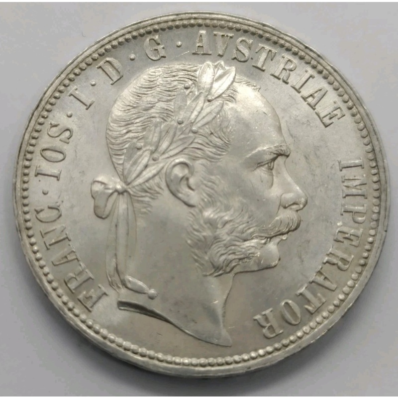 AUSTRIA / FRANZ JOSEPH - SILVER 1 FLORIN / 1878