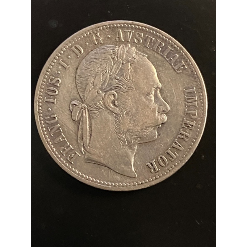 Austria, 1 Florin 1877, Franz Joseph I., RDR, Silver