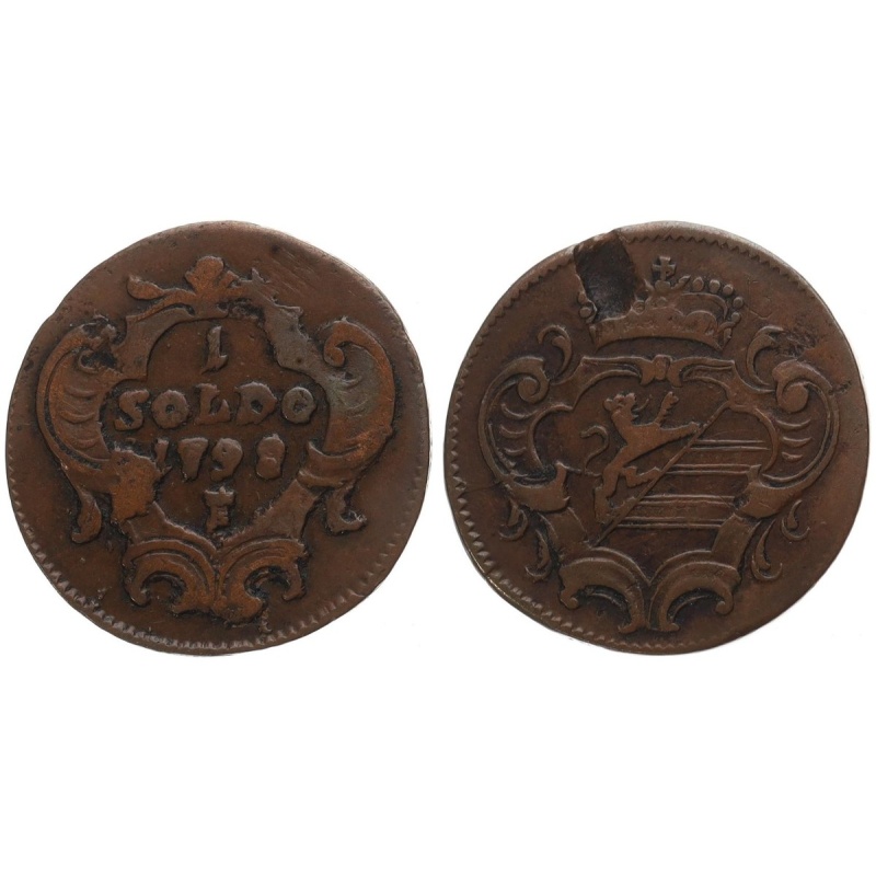 Austria - Austria 1 Soldo 1798 - Copper, 2.8g, Ø 20mm Km#35