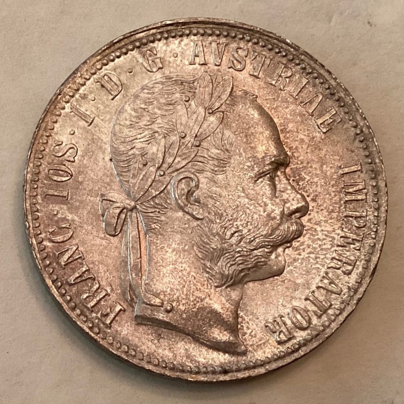 ~ 1889 Austria Franz Josef Silver Florin Uncirculated Unc