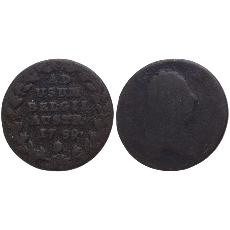 Austria Netherlands - Austria 2 Liards 1789 - Copper, 7.5g, Ø 27mm Km#31