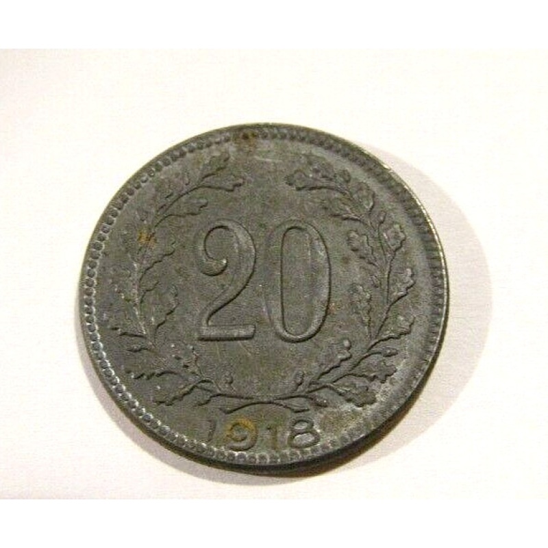 Austria 1918 20 Heller Iron Coin