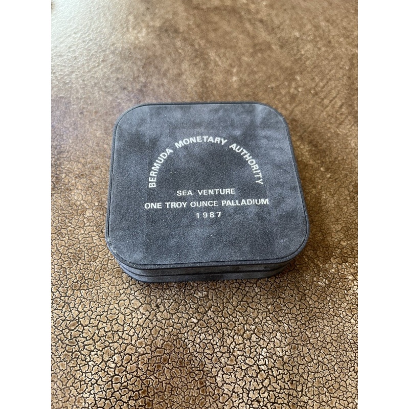 1987 Bermuda Monetary Authority Sea Venture 1 Troy Ounce Palladium Coin BOX/COA