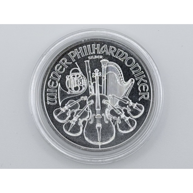 2008 Austria 1 oz Silver Philharmonic BU coin (in capsule)