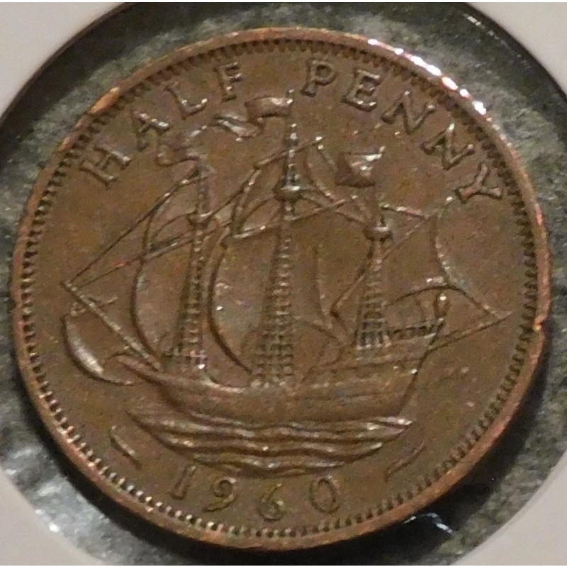 British Half Penny - 1960 - Queen Elizabeth II