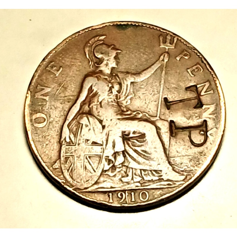 Antique Coin Lot Copper British Penny/ Penny Token 4 Coins #616