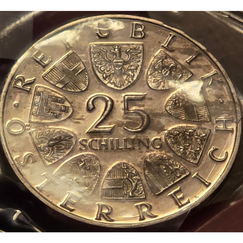 AUSTRIA. 1970, 25 Schilling, Silver - Franz Lehar, Composer, Slovakia; NICE!