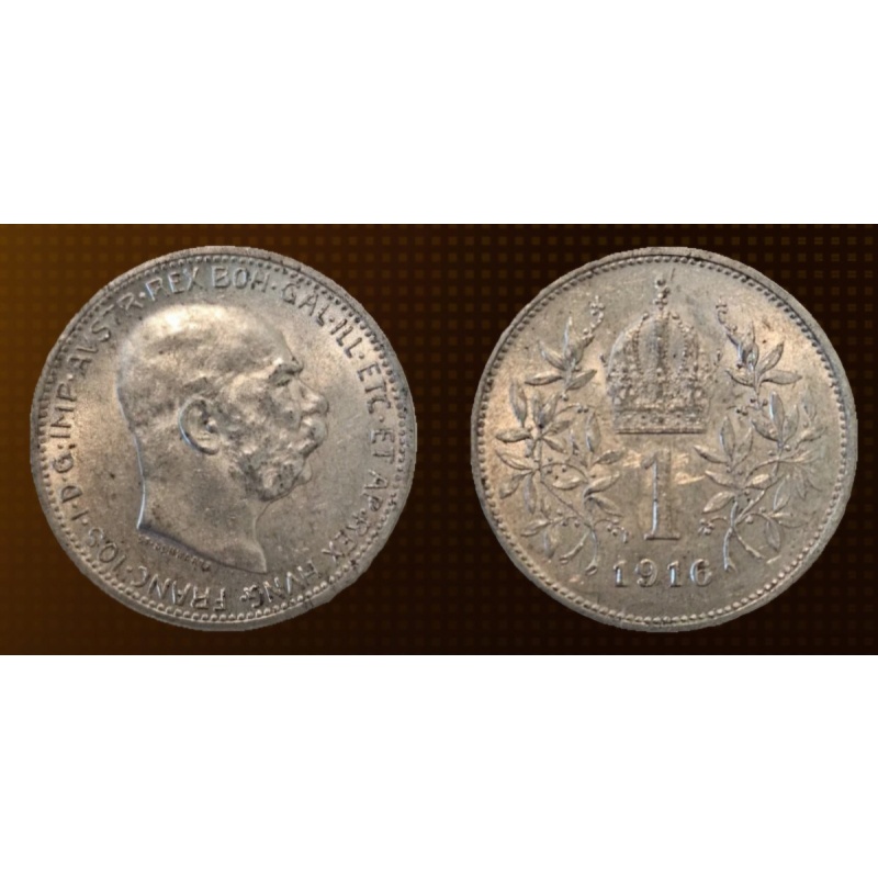 Austrian Empire - 1 Corona 1916 - Francis Joseph I