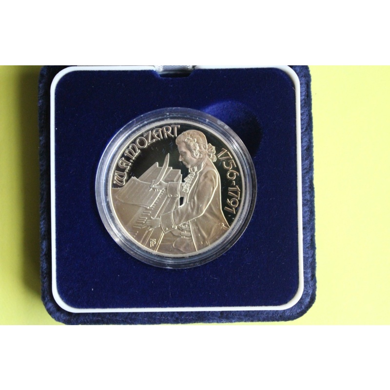 1991 AUSTRIA 100SCHILLINGS SILVER PROOF COIN Mozart - Burgtheater