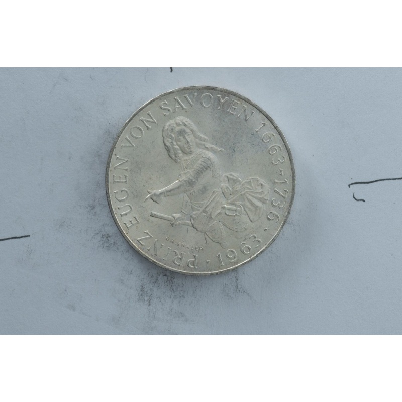 Vintage 1963 Austria 25 Schilling Prince Eugen silver coin Austrian Mint