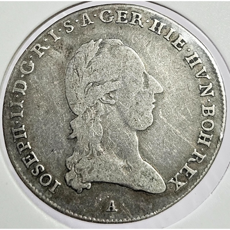 Austrian Netherlands 1790-A 1/4 Kronenthaler - 0.873 Silver Coin - Joseph II