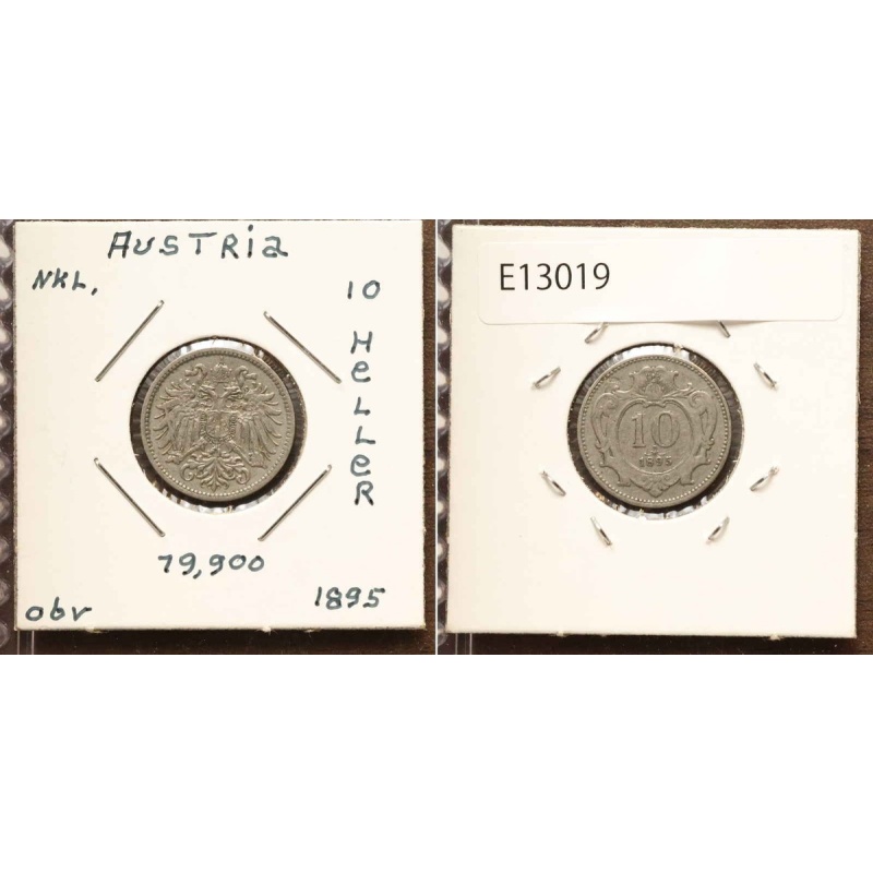 *Asutria Coin, 10 Heller 1895 [E13019]7x1