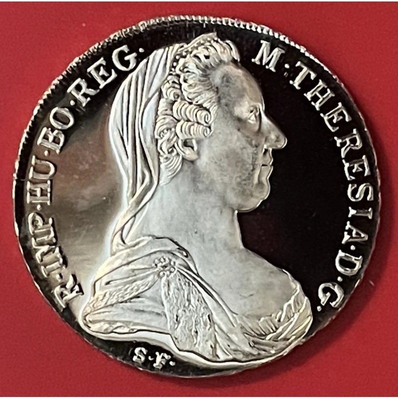 1780 SF AUSTRIA - THALER - MARIA THERESA RESTRIKE - 3/4 Oz PROOF SILVER CROWN