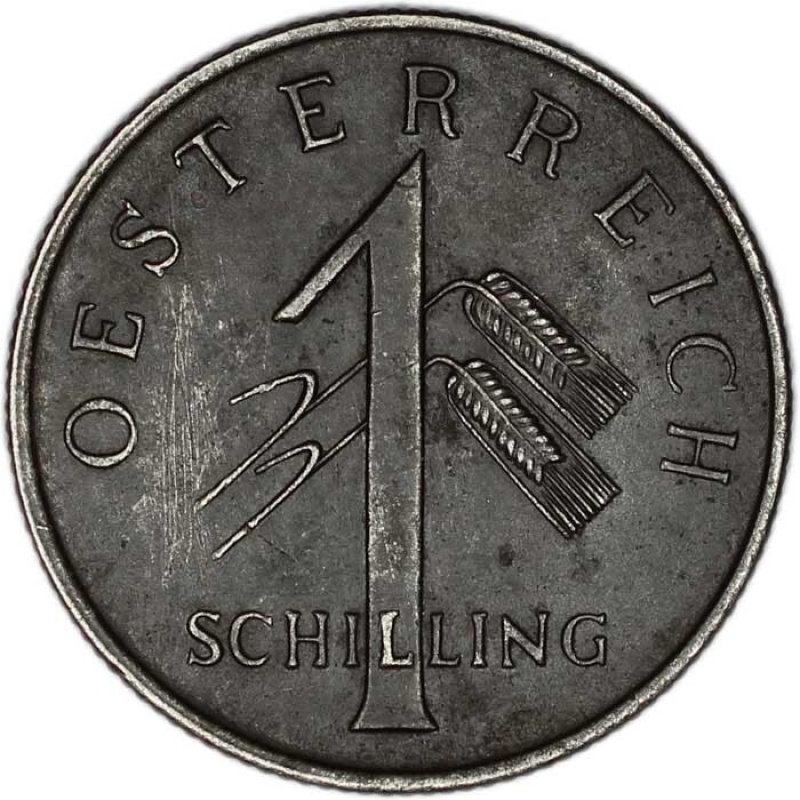 AUSTRIA coin 1 Schilling 1935 Key date !!! aUNC About Uncirculated