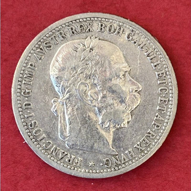 1898 Austria 1 Corona Silver Coin