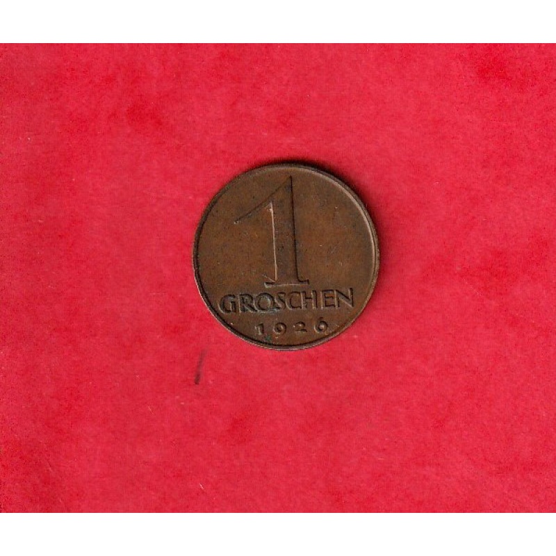 Austria  1 Groschen Coin   1926  VF  (A6-0089)   COMBINE ORDERS