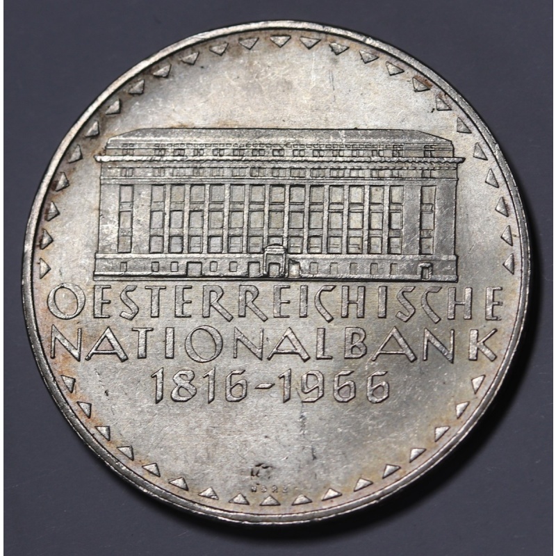 1966 Austria 50 Schilling, National Bank- Silver Coin KM#?2900 Unc (Bag marks)