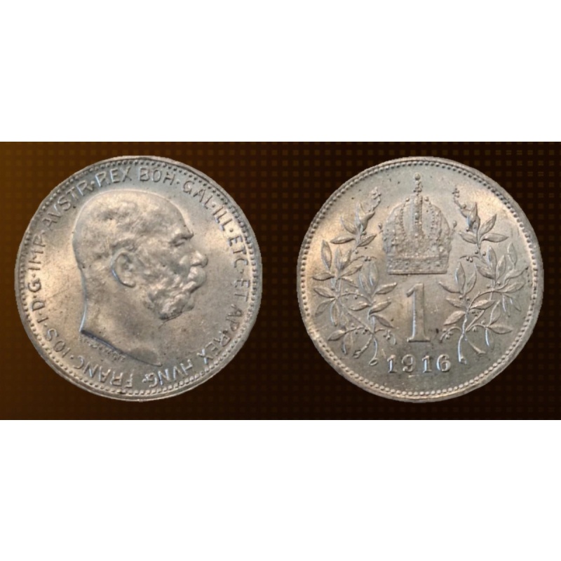 Austrian Empire - 1 Corona 1916 - Francis Joseph I