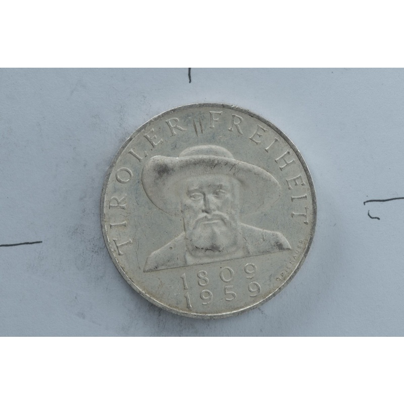 1959 Austria 50 Schilling Silver Tiroler Freedom Austrian Mint Issue