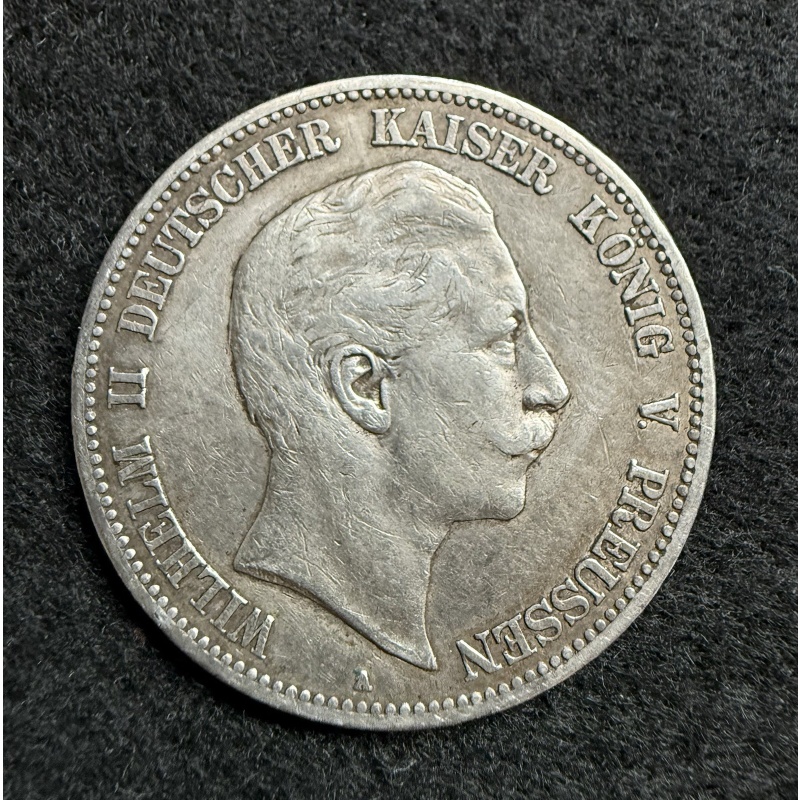 1906 A 5 Mark Germany Silver Coin
