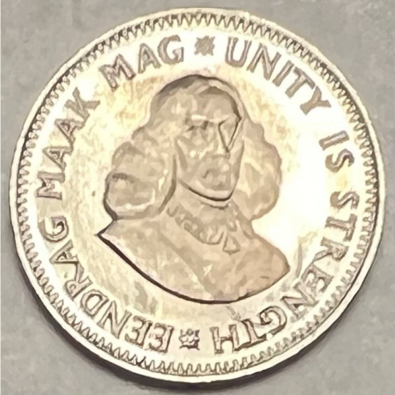 1961 SOUTH AFRICA 2 1/2 CENTS - AU/UNC - Silver Coin -  Combined Ship - Lot C54