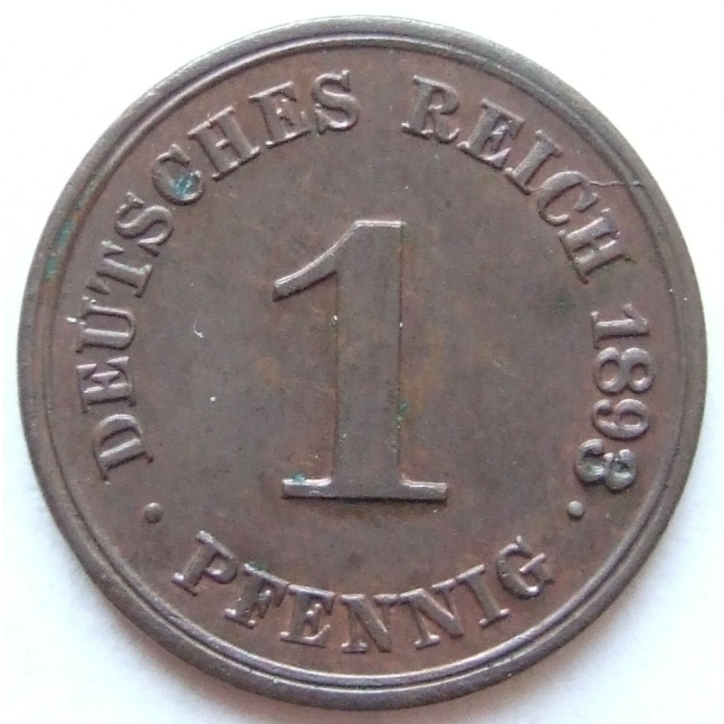 Pièce de Monnaie Reich Allemand Empire 1 Pfennig 1893 G En Extremely fine/