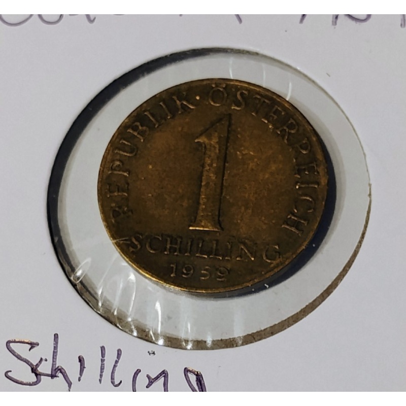 Austra 1959 1 Schilling, Ein Schilling, Flowers on the Back