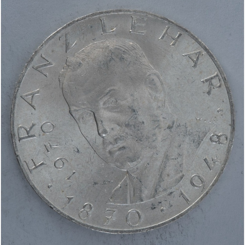 1970 Austria 25 Schilling Franz Lehar silver coin Austrian Mint 0.640 silver