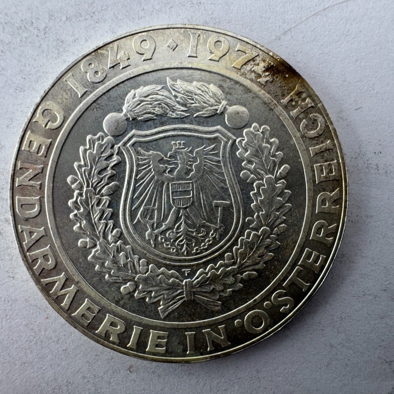 1974 Austria 50 Schilling Silver Coin 125 Years Austrian Gendarmerie 1849–1974 K