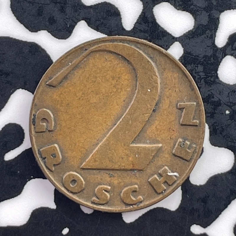 1929 Austria 2 Groschen Lot#C5828
