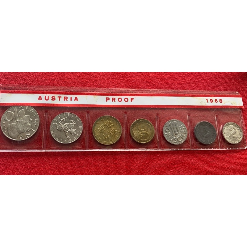 1968 ? Austrian Proof Set 10 Shilling Silver Coin