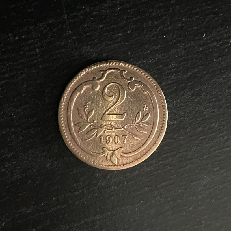Austria - 2 heller - 1907 coin - 2