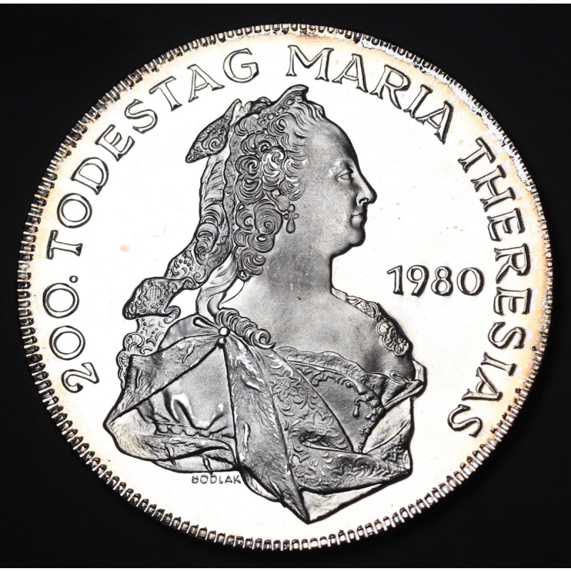 1980 Austria 500 Schilling, Maria Theresia- Silver  Proof Coin KM#?2949 GEM