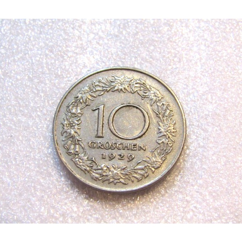 1929 Austria 10 Groschen Coin