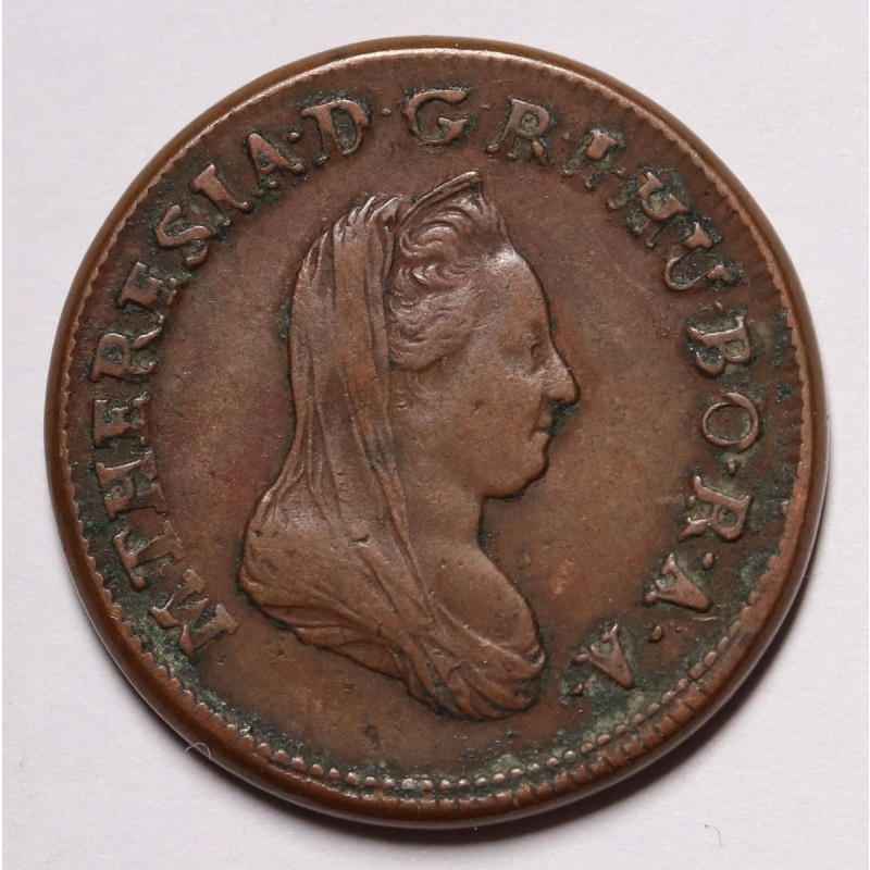 1780 K Austria Kreuzer Copper Coin Maria Theresia KM#?1995