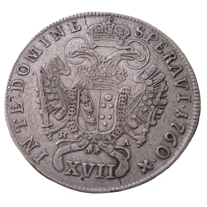 17 KREUZER XVII 1760 HALL