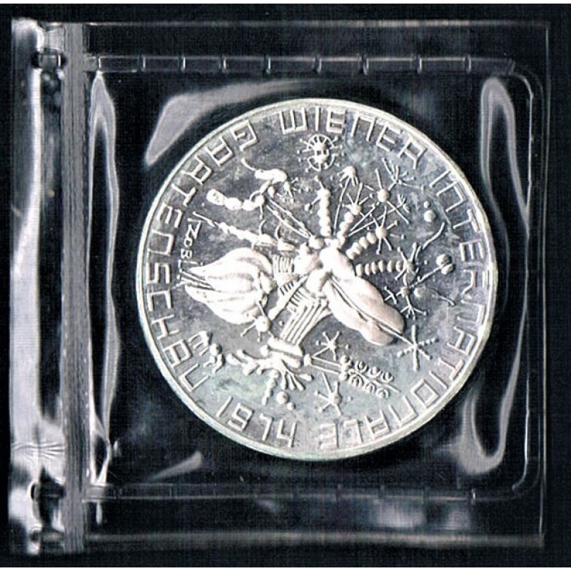 AUSTRIA - 50 SHILLING 1974 PROOF KM# 2919, VIENNA INTERNATIONAL FLOWER SHOW