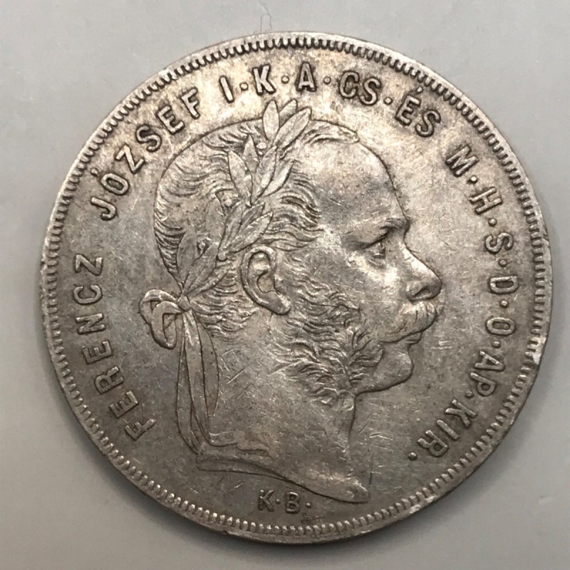1878 Austria-Hungary 1 Forint Silver Coin