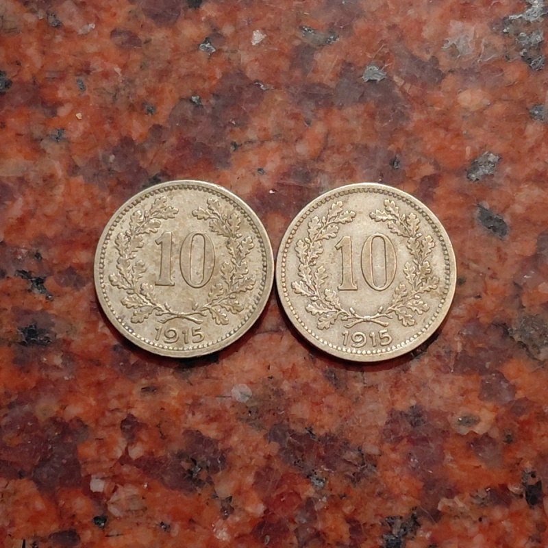 1915 AUSTRIA 10 HELLER COIN, WW1 ISSUE (1 COIN PER SALE PICKED AT RANDOM) #B8110