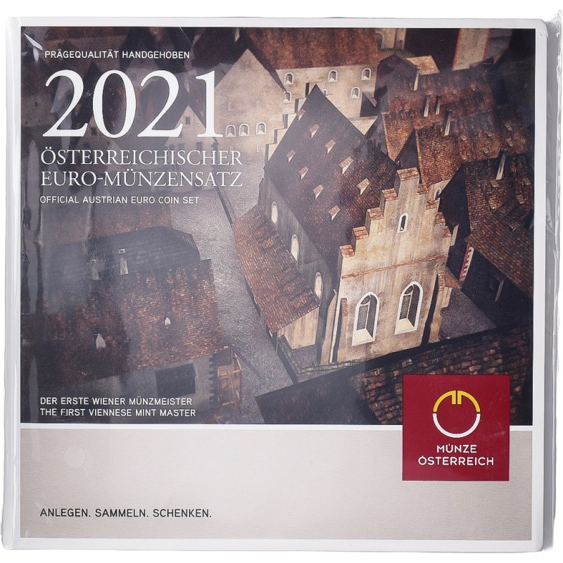 [#1509156] Austria, Set 1 ct. - 2 Euro, BU, 2021, Vienna, MS(65-70)