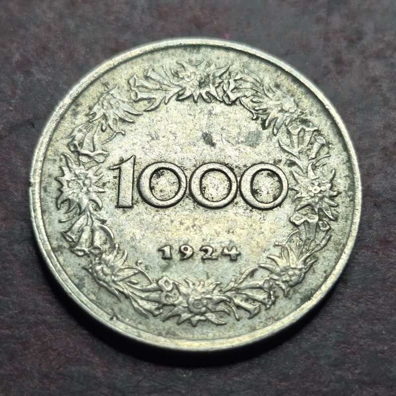 Austria 1000 Kronen Coin 1924