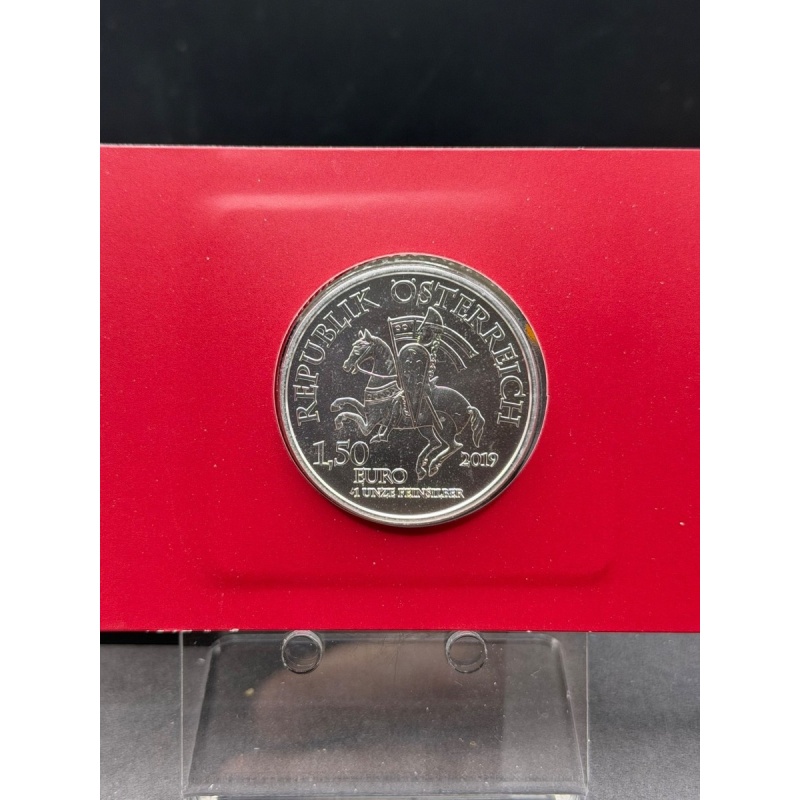 2019 Austria Silver 1.50 Euro | .999 Silver 1 oz Coin | 1194 Crusader In OGP