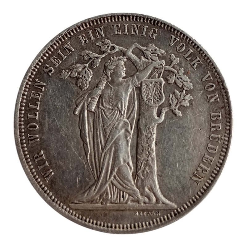 1868 Austrian Thaler Coin - Francis Joseph Third German Shooting Festival