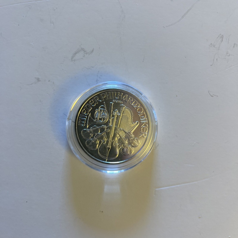 2023 Austria Philharmonic 1 Troy Oz .999 Fine Silver Uncirculated In Capsule