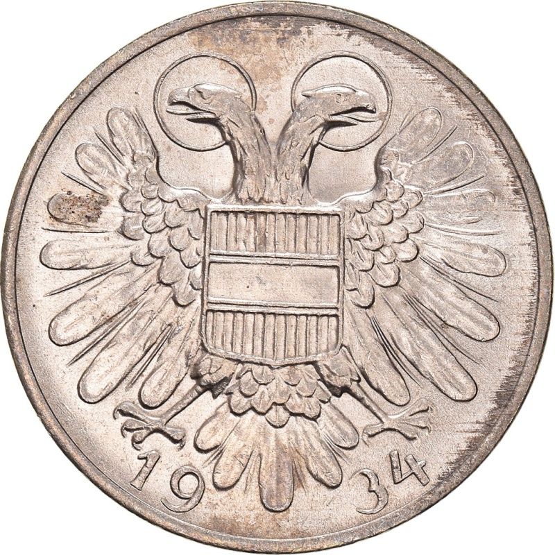 [#972344] Coin, Austria, 50 Groschen, 1934, Proof, MS(63), Copper-nickel, KM:285